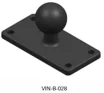Шар VINmounts 25 мм (1") с квадратной площадкой. Между отверстиями 25,4*63,5 мм (1"x2,5")(VIN-B-028)
