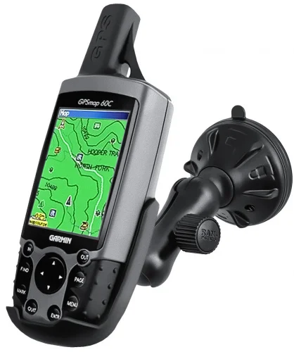 RAP-B-166-2-GA12U Низкопрофильное крепление на присоске RAM Twist-Lock для GPS-навигаторов Garmin 60 и др. моделей.