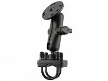 RAM-B-101-235U крепление RAM на трубу 25-32 мм 2 U-скобы, муфта 95 мм круглое основание, шары 25 мм