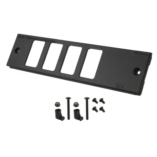 RAM-FP2-S4L-0830-1450 Передняя панель RAM Tough-Box 2" с четырьмя разъемами для переключателей. RAM-FP2-S4L-0830-1450 Передняя панель RAM Tough-Box 2" с четырьмя разъемами для переключателей.