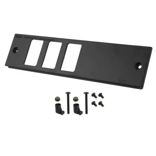 RAM-FP2-S3L-0830-1450 Передняя панель RAM Tough-Box 2" с тремя разъемами для переключателей. RAM-FP2-S3L-0830-1450 Передняя панель RAM Tough-Box 2" с тремя разъемами для переключателей.