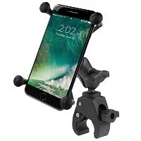 Крепление RAM X-GRIP Tough-Claw на руль, трубу для больших смартфонов. Муфта 60 мм шары 25 мм (1") (RAM-B-400-A-HOL-UN10BU)