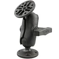 RAP-101U-B Композитное крепление RAM с двойным шаровым шарниром и двумя круглыми пластинами - короткое