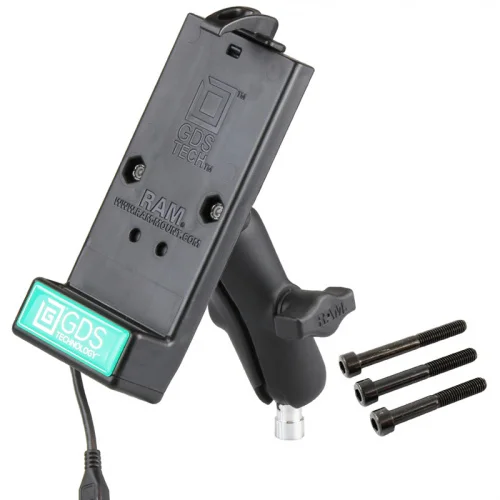 RAM-B-186-GDS-DOCK-V1U GDS универсальная телефонная док-станция с креплением на руль мотоцикла RAM-B-186-GDS-DOCK-V1U GDS универсальная телефонная док-станция с креплением на руль мотоцикла