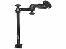 RAM-VP-SW1-129-240 Телескопическая стойка RAM Tele-Pole с 12- и 9-дюймовыми стойками, поворотными кронштейнами и большой круглой пластиной.