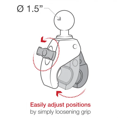 RAM-202-400 Крепление RAM Tough-Claw малого размера с адаптером для круглой пластины - средний размер фото 2 RAM-202-400 Крепление RAM Tough-Claw малого размера с адаптером для круглой пластины - средний размер фото 2