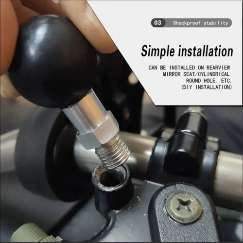 Шар N-Star 25 мм (1") на 10 мм стойке с резьбой M10*1.25 (NS-BM10B) фото 6 Шар N-Star 25 мм (1") на 10 мм стойке с резьбой M10*1.25 (NS-BM10B) фото 6
