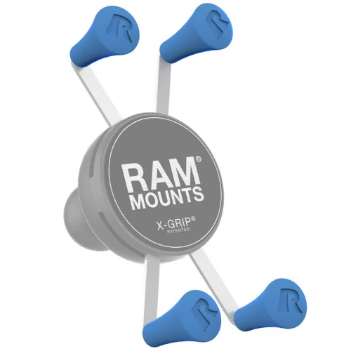 RAP-UN-CAP-4-BLUEU Накладки на кепки RAM X-Grip синего цвета, комплект из 4 штук. фото 2