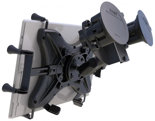 RAM-B-189-PIV1-UN11U Держатель RAM X-Grip с поворотной присоской RAM Twist-Lock для планшетов 12-13". фото 2