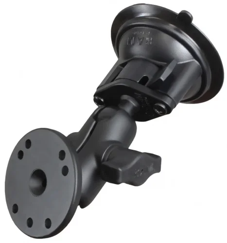 RAM-B-166-A-202U Крепление RAM Twist-Lock на присоске с двойным шаровым шарниром и круглой пластиной - короткое RAM-B-166-A-202U Крепление RAM Twist-Lock на присоске с двойным шаровым шарниром и круглой пластиной - короткое