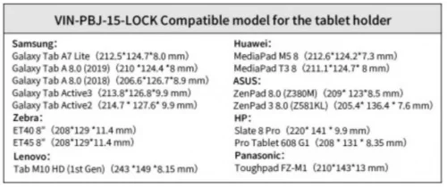 Крепление VINmounts TAB-lock с замком для планшетов с размерами до 205x245 мм, толщиной до 18 мм (VIN-PBJ-15-lock) фото 3 Крепление VINmounts TAB-lock с замком для планшетов с размерами до 205x245 мм, толщиной до 18 мм (VIN-PBJ-15-lock) фото 3