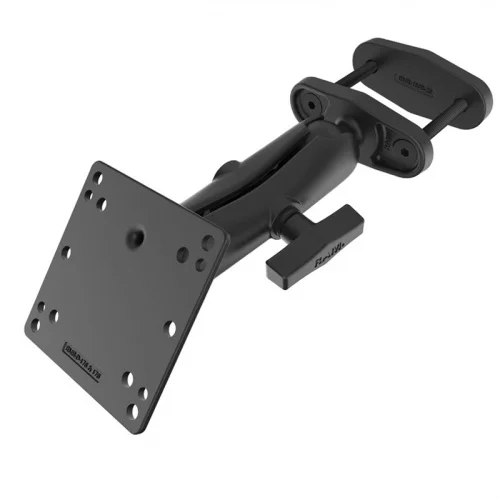 RAM-246-247U-25 Крепление RAM 2,5" на квадратную стойку с зажимом и пластиной VESA 100x100 мм
