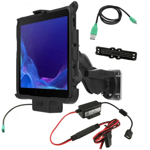 Крепление RAM Powered Mount для Tab Active4 Pro с опорной пластиной (RAM-101-B2-SAM52P-V7B1U)