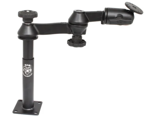 RAM-VP-SW1-47 Телескопическая стойка RAM Tele-Pole с 4- и 7-дюймовыми стойками, двойными поворотными Муфтаами и круглой пластиной.