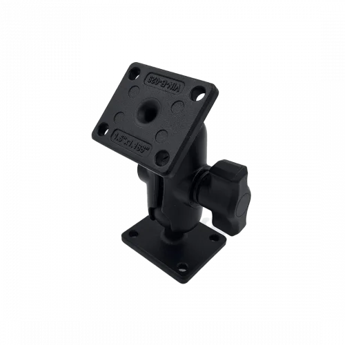 RAMRU-30954 Крепление 2 квадратных площадки, муфта короткая 60 мм, алюминий, отверстия AMPS RAM