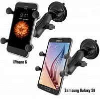 RAM-B-166-UN7U авто крепление RAM X-Grip для любых смартфонов, муфта 95 мм присоска