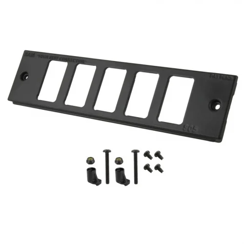 RAM-FP2-S5-0830-1450 Передняя панель RAM Tough-Box 2" с пятью портами для переключателей. RAM-FP2-S5-0830-1450 Передняя панель RAM Tough-Box 2" с пятью портами для переключателей.
