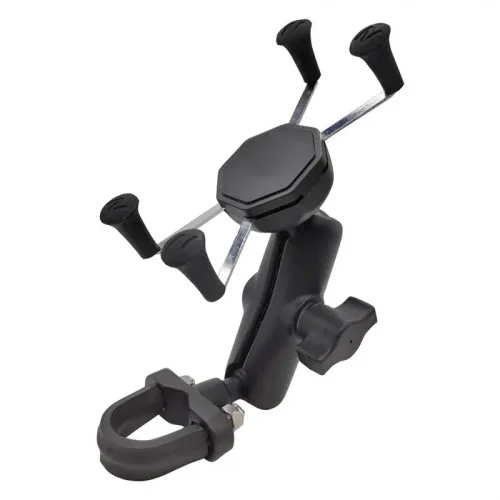 Крепление N-Star большой X-grip для смартфонов на руль мотоцикла, трубу. Шары 25 мм (1") муфта 95 мм (NS-XG-B9-BTB)