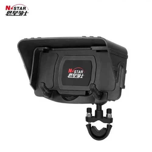 NS-HG-B9-BTB Крепление N-STAR HG с козырьком для смартфонов на руль мотоцикла. Горизонтальная ориентация