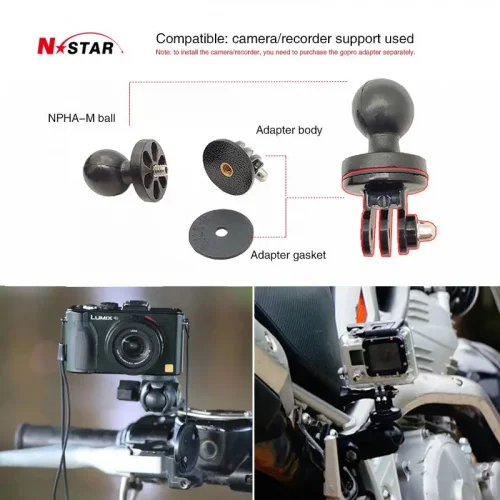 Шар N-Star 25 мм (1") с резьбой 1/4"-20 для крепления фото и видео камер, алюминий (NS-BGPB) фото 5 Шар N-Star 25 мм (1") с резьбой 1/4"-20 для крепления фото и видео камер, алюминий (NS-BGPB) фото 5