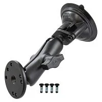 RAM-B-166-202U-UK1 Крепление на присоске RAM Twist-Lock с круглой пластиной и крепежными элементами.