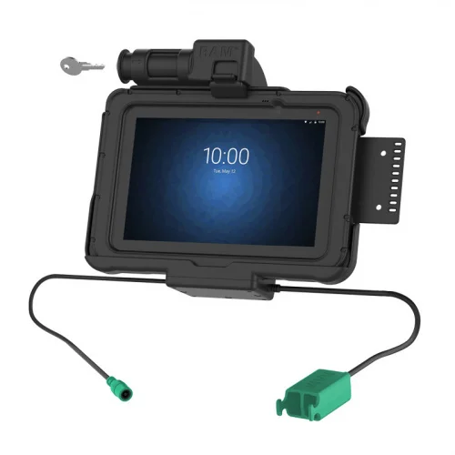 RAM-HOL-ZE10PD2KLU Держатель с замком ключом GDS + двойная док-станция USB для ноутбуков Zebra ET5x серии 8,3" и 8,4"