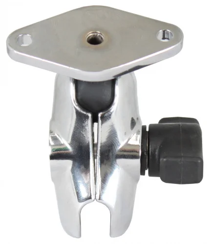 RAM-B-103-A-238CHU RAM Хромированный двухрычажный кронштейн с рифленой пластиной - короткий кронштейн