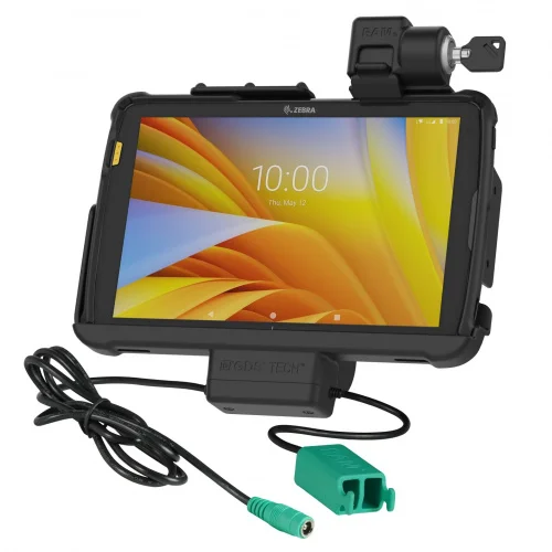 RAM-HOL-ZE21PD2KLU Держатель с замком питания RAM Tough-Dock + два порта USB для Zebra ET4x 10" RAM-HOL-ZE21PD2KLU Держатель с замком питания RAM Tough-Dock + два порта USB для Zebra ET4x 10"