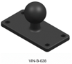 Шар VINmounts 25 мм (1") с квадратной площадкой. Между отверстиями 25,4*63,5 мм (1"x2,5")(VIN-B-028)