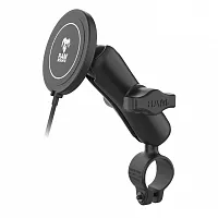 VK-33539 Крепление RAM Double Ball Rail Mount с беспроводным зарядным устройством RAM Qi2 мощностью 15 Вт.