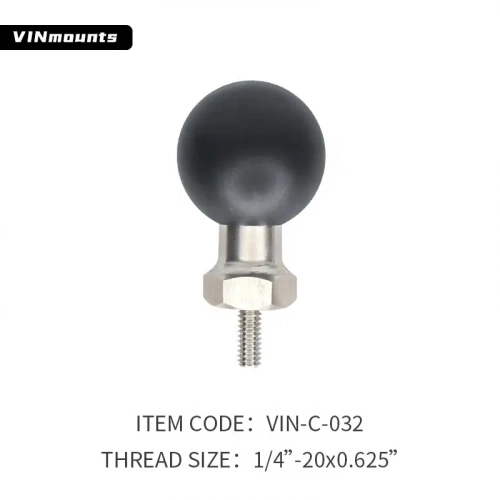 VIN-C-032 Кронштейн крепежный шар VINmounts 38 мм (1,5") со стойкой и резьбой 1/4"-20x0.625 VIN-C-032 Кронштейн крепежный шар VINmounts 38 мм (1,5") со стойкой и резьбой 1/4"-20x0.625