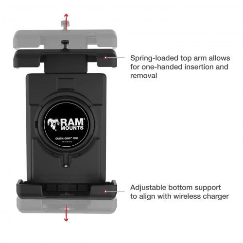 RAM-B-400-PD7U Крепление для телефона RAM Quick-Grip Pro XL с небольшим основанием Tough-Claw - средний размер фото 5