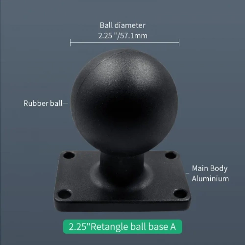 VIN-D-002 Шар VINmounts 57 мм (2,25") с прямоугольной площадкой 76x51 мм между отверстиями 64x38 мм фото 4