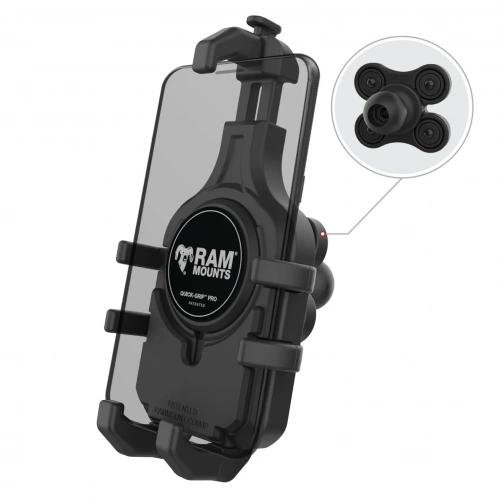 Держатель телефона RAM® Quick-Grip™ Pro с шариком и виброгасителем RAM-HOL-PD5BVU