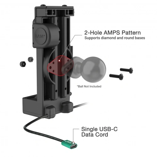 RAM-GDS-DOCK-V12-U1CP-CU GDS Uni-Conn Пружинный блок питания + док-станция с одним портом USB-C фото 6