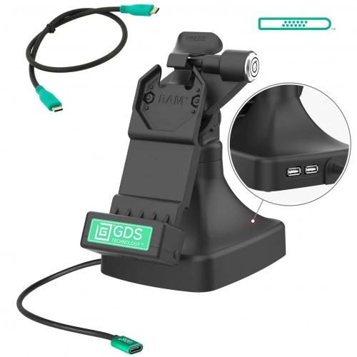 RAM-GDS-DOCKLR-D14-U1C-2A Док-станция GDS Uni-Conn Locking Tilt & Swivel с USB-C + Data RAM-GDS-DOCKLR-D14-U1C-2A Док-станция GDS Uni-Conn Locking Tilt & Swivel с USB-C + Data