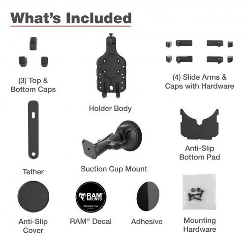 Крепление для телефона RAM® Quick-Grip™ Pro с присоской Twist-Lock™ — среднее RAM-B-166-PD5U фото 7 Крепление для телефона RAM® Quick-Grip™ Pro с присоской Twist-Lock™ — среднее RAM-B-166-PD5U фото 7
