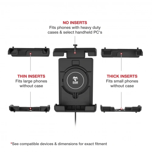RAM-HOL-PD7B-W2MU RAM Quick-Grip Pro XL с шариковым креплением и беспроводным зарядным устройством Qi2 мощностью 15 Вт фото 6 RAM-HOL-PD7B-W2MU RAM Quick-Grip Pro XL с шариковым креплением и беспроводным зарядным устройством Qi2 мощностью 15 Вт фото 6