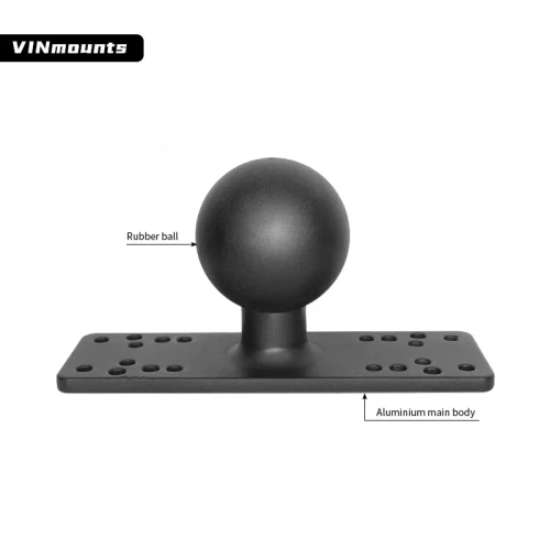 Шар VINmounts 57 мм (2,25") с универсальной средней площадкой 158x51 мм для крепления голов больших эхолотов и картплоттеров(VIN-D-006) фото 3 Шар VINmounts 57 мм (2,25") с универсальной средней площадкой 158x51 мм для крепления голов больших эхолотов и картплоттеров(VIN-D-006) фото 3