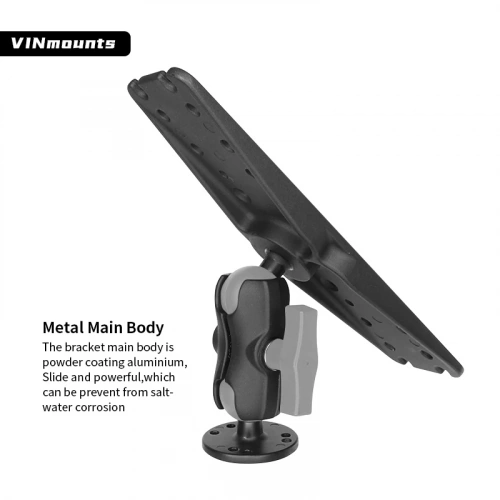 VIN-CD-TYQ6-1.5 Шар VINmounts 38 мм (1,5") с универсальной большой площадкой 280x77 мм для крепления больших эхолотов и картплоттеров фото 6 VIN-CD-TYQ6-1.5 Шар VINmounts 38 мм (1,5") с универсальной большой площадкой 280x77 мм для крепления больших эхолотов и картплоттеров фото 6