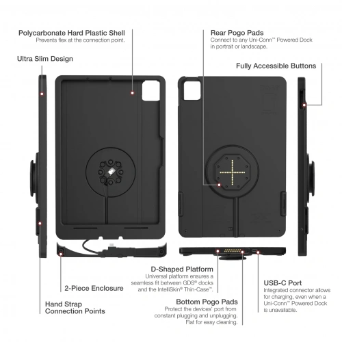 Чехол IntelliSkin® Thin-Case™ для iPad Pro 11 (M4) (D-образные и задние пружинные колодки) (RAM-GDS-SKIN-AP45-M4-TCDB) фото 6 Чехол IntelliSkin® Thin-Case™ для iPad Pro 11 (M4) (D-образные и задние пружинные колодки) (RAM-GDS-SKIN-AP45-M4-TCDB) фото 6