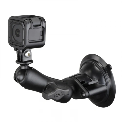 RAM-B-166-GOP1U Крепление на присоске RAM Twist-Lock с адаптером для экшн-камеры - средний размер. фото 3