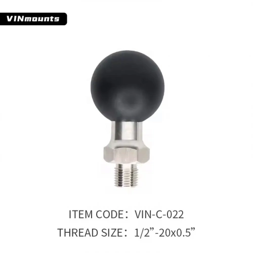 VIN-C-022 Кронштейн крепежный шар VINmounts 38 мм (1,5") со стойкой и резьбой 1/2"-20x0.5
