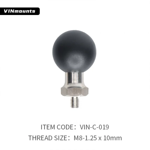 VIN-C-019 Шар VINmounts 38 мм (1,5") с ножкой с резьбой M8-1.5x10 мм VIN-C-019 Шар VINmounts 38 мм (1,5") с ножкой с резьбой M8-1.5x10 мм