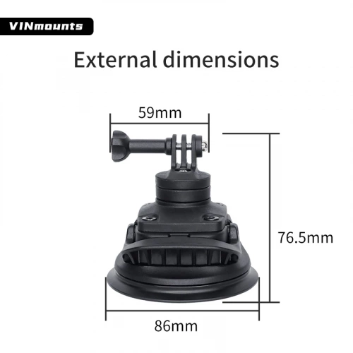 Присоска VINmounts для экшн камер на лобовое стекло и др. (VIN-B-XP03) фото 3