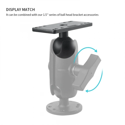 VIN-C-013 Шар VINmounts 38 мм (1,5") с малой универсальной прямоугольной площадкой 102x51 мм фото 4 VIN-C-013 Шар VINmounts 38 мм (1,5") с малой универсальной прямоугольной площадкой 102x51 мм фото 4