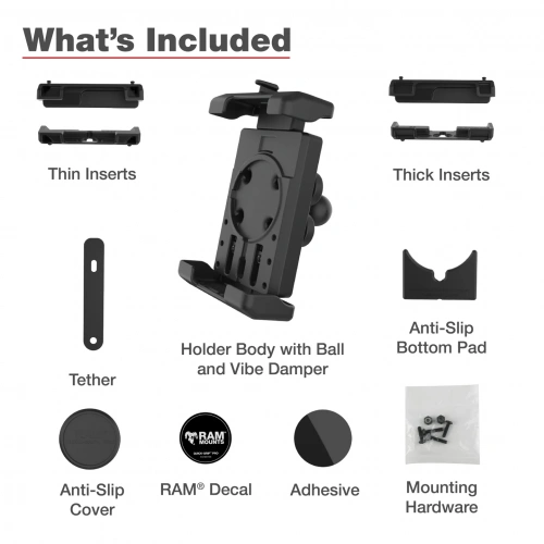 Держатель телефона RAM® Quick-Grip™ Pro XL с шариком и виброгасителем RAM-HOL-PD7BVU фото 8