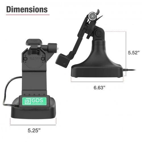 RAM-GDS-DOCKLR-D14-U1C-2A Док-станция GDS Uni-Conn Locking Tilt & Swivel с USB-C + Data фото 8 RAM-GDS-DOCKLR-D14-U1C-2A Док-станция GDS Uni-Conn Locking Tilt & Swivel с USB-C + Data фото 8