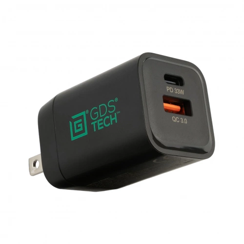 RAM-GDS-CHARGE-PPS-C2W Настенное зарядное устройство GDS Type-C и Type-A мощностью 33 Вт с двумя портами - поддержка PD3.0 и PPS RAM-GDS-CHARGE-PPS-C2W Настенное зарядное устройство GDS Type-C и Type-A мощностью 33 Вт с двумя портами - поддержка PD3.0 и PPS