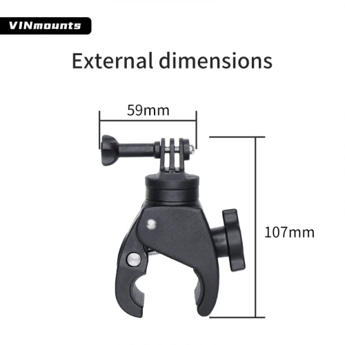 VIN-B-DZJ05 Струбцина VINmounts TOUGH-CLAW малая на трубу 18-41 мм с держателем для экшн камер фото 3 VIN-B-DZJ05 Струбцина VINmounts TOUGH-CLAW малая на трубу 18-41 мм с держателем для экшн камер фото 3